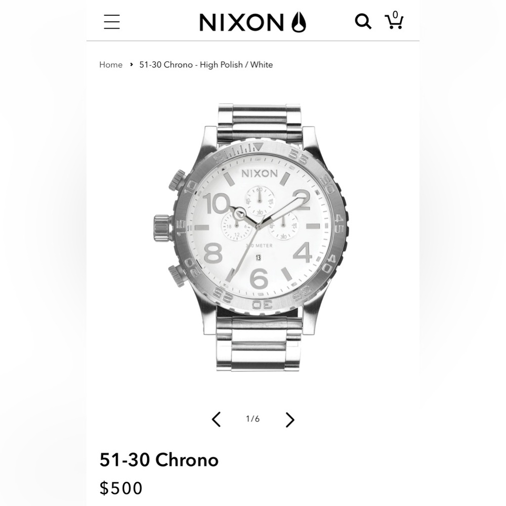 Nixon Simplify 51-30 Tide Watch - White and Stainless Steel - Picture 2 of 7